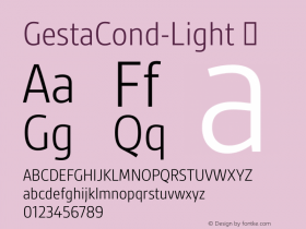 GestaCond-Light ☞ Version 2.000;com.myfonts.r-type.gesta-condensed.light.wfkit2.3Svb图片样张