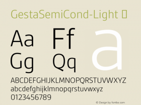 GestaSemiCond-Light ☞ Version 1.000;com.myfonts.r-type.gesta-semi-condensed.light.wfkit2.3SuU图片样张