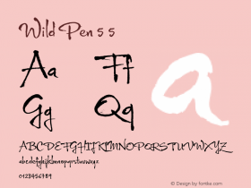 Wild Pen 5 5 Version 1.000 Font Sample