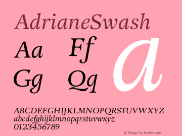 AdrianeSwash ☞ Version 1.002 TypeTrust Release;com.myfonts.typefolio.adriane-swash.regular.wfkit2.413y Font Sample