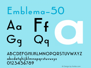 Emblema-50 ☞ Version 1.000 2014 initial release;com.myfonts.corradine.emblema.50.wfkit2.4cGb Font Sample