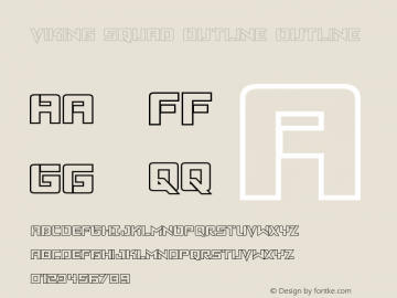 Viking Squad Outline Outline Version 1.0; 2014 Font Sample