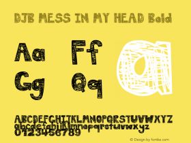 DJB MESS IN MY HEAD Bold Version 1.00 July 9, 2008, initial release图片样张