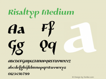 Risaltyp Medium Version 0.24 Font Sample