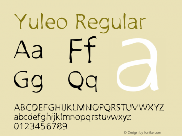 Yuleo Regular Version 2.200 Font Sample