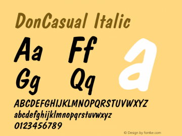 DonCasual Italic Rev. 003.000图片样张