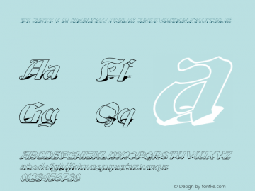 FZ JAZZY 19 SHADOW ITALIC JAZZY19SHADOWITALIC Version 1.000图片样张