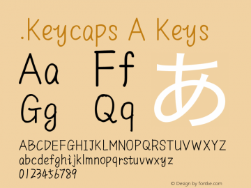 .Keycaps A Keys 10.0d12e1 Font Sample