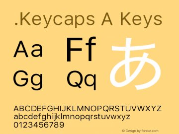 .Keycaps A Keys 10.0d12e1 Font Sample