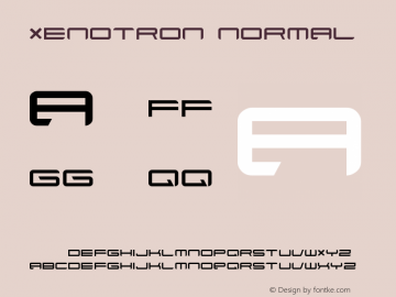 Xenotron Normal 1.0 Tue Feb 04 12:42:15 1997 Font Sample