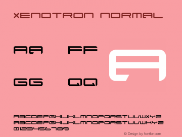 Xenotron Normal 1.0 Tue Feb 04 12:42:15 1997 Font Sample
