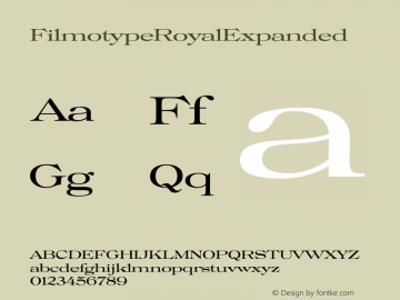 FilmotypeRoyalExpanded ☞ Version 1.000;com.myfonts.filmotype.royal.filmotype-royal-expanded.wfkit2.3SUH图片样张