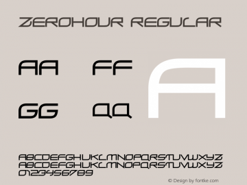 ZeroHour Regular 001.000 Font Sample