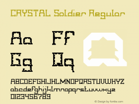 CRYSTAL Soldier Regular Version 1.00 October 15, 2014, initial release图片样张