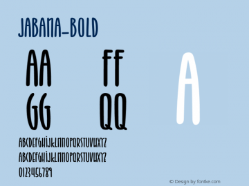 Jabana-Bold ☞ Version 1.000;com.myfonts.nils-types.jabana.bold.wfkit2.47Ya Font Sample
