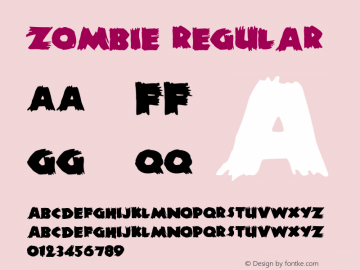 Zombie Regular 001.000 Font Sample