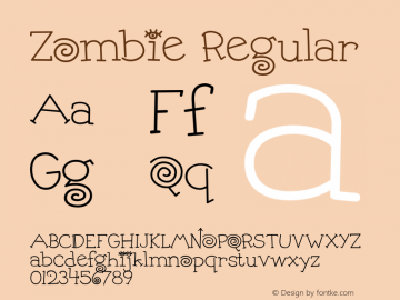 Zombie Regular 001.000 Font Sample