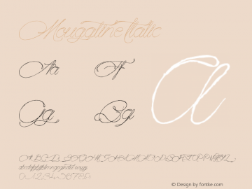 Mougatine Italic Version 001.000图片样张