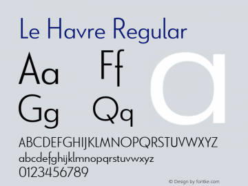 Le Havre Regular Version 1.003;com.myfonts.easy.insigne.le-havre.light.wfkit2.version.4h7c Font Sample