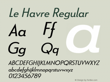 Le Havre Regular Version 1.003;com.myfonts.easy.insigne.le-havre.italic.wfkit2.version.4h7h Font Sample