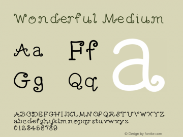 Wonderful Medium Version 001.000 Font Sample