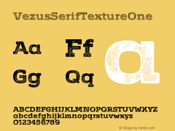 VezusSerifTextureOne ☞ Version 1.000;com.myfonts.easy.tdf.vezus-serif-texture.one.wfkit2.version.4hWK图片样张