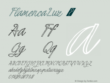 FlamencaLuz ☞ Version 1.000;com.myfonts.eurotypo.flamenca.luz.wfkit2.4eag图片样张