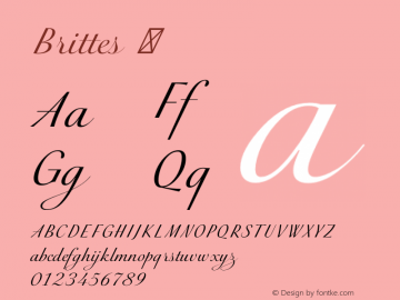 Brittes ☞ Version 2.000;com.myfonts.eurotypo.brittes.regular.wfkit2.41aP Font Sample