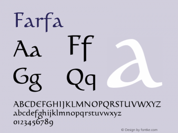 Farfa ☞ Version 2.001;com.myfonts.eurotypo.farfa.farfa.wfkit2.3G8V Font Sample