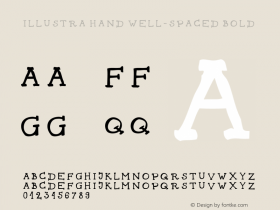 Illustra Hand Well-Spaced Bold Version 1.00 January 12, 2014, initial release Font Sample