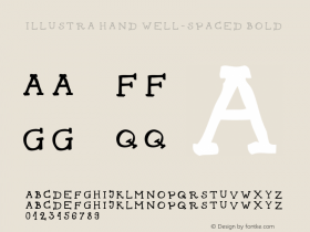 Illustra Hand Well-Spaced Bold Version 1.00 January 12, 2014, initial release图片样张