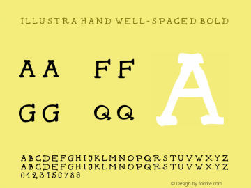 Illustra Hand Well-Spaced Bold Version 1.00 January 12, 2014, initial release图片样张