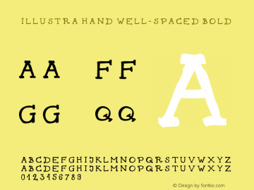 Illustra Hand Well-Spaced Bold Version 1.00 January 12, 2014, initial release Font Sample