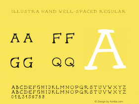 Illustra Hand Well-Spaced Regular Version 1.00 January 10, 2014, initial release Font Sample