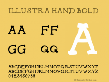 Illustra Hand Bold Version 1.00 January 12, 2014, initial release Font Sample