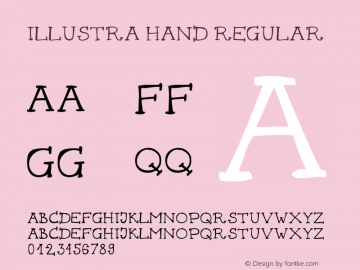 Illustra Hand Regular Version 1.00 January 10, 2014, initial release Font Sample