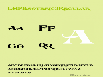 LHFEsoteric3Regular ☞ (1.5) ;com.myfonts.letterheadfonts.lhf-esoteric-3.regular.wfkit2.3z9F Font Sample