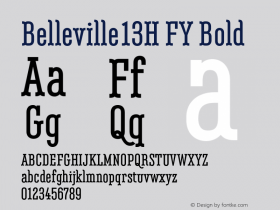 Belleville13H FY Bold Version 1.000图片样张