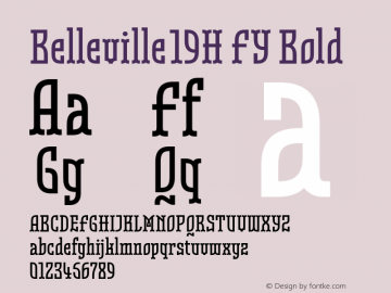 Belleville19H FY Bold Version 1.000 Font Sample