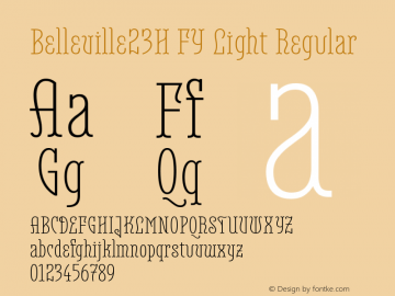 Belleville23H FY Light Regular Version 1.000 Font Sample