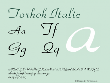 Torhok Italic 001.001 Font Sample
