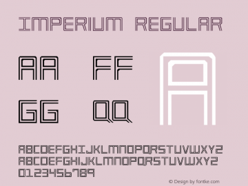 Imperium Regular 1 Font Sample
