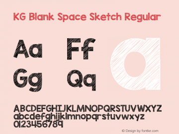KG Blank Space Sketch 1.000 2014 initial release Fonts Free Download -  OnlineWebFonts.COM