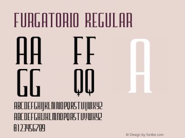 Furgatorio Regular Version 1.0 Font Sample