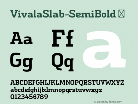 VivalaSlab-SemiBold ☞ Version 1.006;PS 001.006;hotconv 1.0.70;makeotf.lib2.5.58329;com.myfonts.easy.johannes-hoffmann.vivala-slab.semi-bold.wfkit2.version.4hDt图片样张