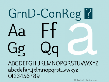 GrnD-ConReg ☞ Version 1.000;com.myfonts.insigne.grenale-2.con-regular.wfkit2.457N图片样张