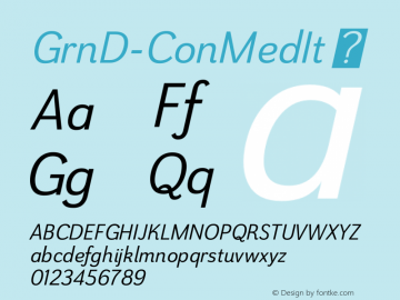 GrnD-ConMedIt ☞ Version 1.000;com.myfonts.easy.insigne.grenale-2.con-medium-italic.wfkit2.version.457M Font Sample