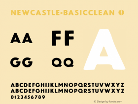 Newcastle-BasicClean ☞ Version 1.001;PS 001.001;hotconv 1.0.70;makeotf.lib2.5.58329;com.myfonts.easy.facetype.newcastle.basic-clean.wfkit2.version.4hJ1 Font Sample