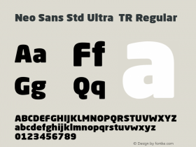 Neo Sans Std Ultra  TR Regular Version 1.055;PS 001.000;Core 1.0.38;makeotf.lib1.6.5960图片样张