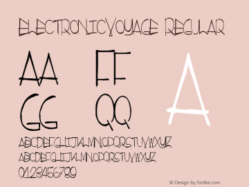 ElectronicVoyage Regular Version 1.00 November 4, 2014, initial release Font Sample